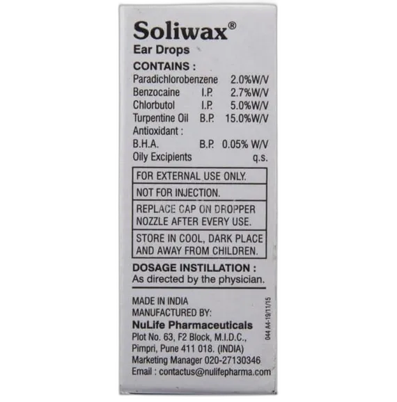 soliwax ear drops 10 ml